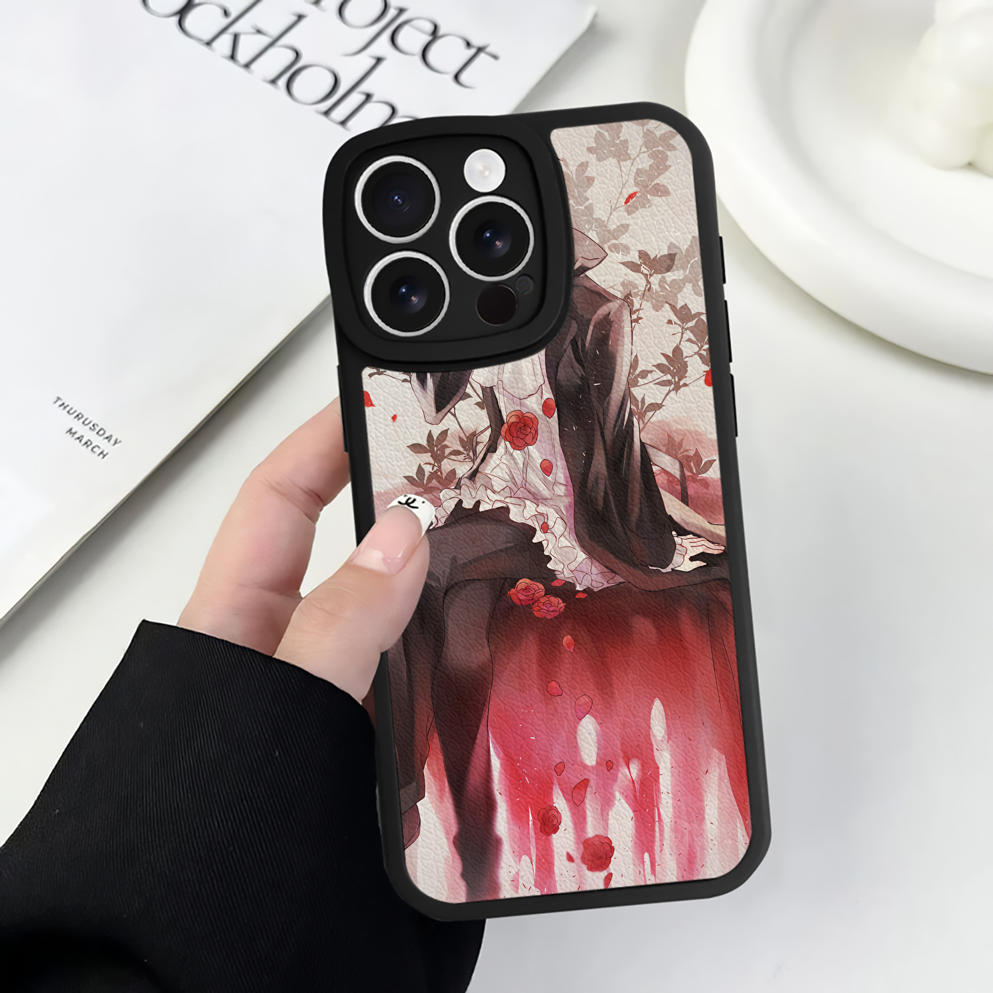 （画像用） 文豪ストレイドッグス Bungo Stray Dogs 【iPhone 16シリーズ対応】シリコンスマホケース（レザー調） 材質：シリコン